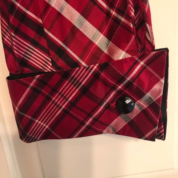 🖤❤️ Ann Taylor French Cuff 100% Silk Blouse - Picture 6 of 9